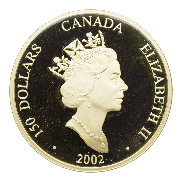 Elizabeth II Gold Proof 150 Dollars, “Year of the Horse Hologram” by  Canada