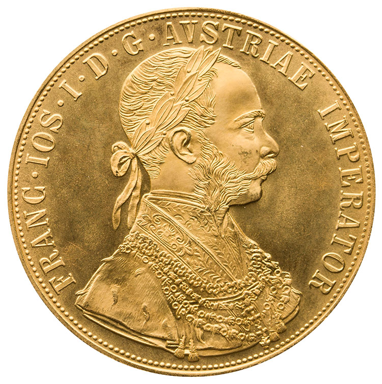 Franz Joseph I Gold 4 Ducat 1915, Vienna Mint Restrike by  Austria