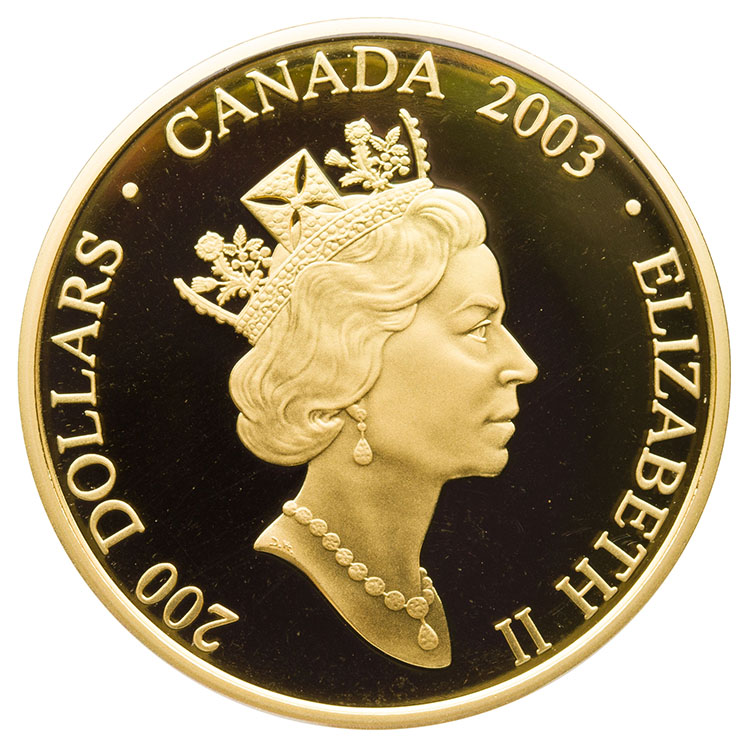 Elizabeth II Gold Proof 200 Dollars 2003, “Houses – Lionel Lemoine Fitzgerald” par  Canada