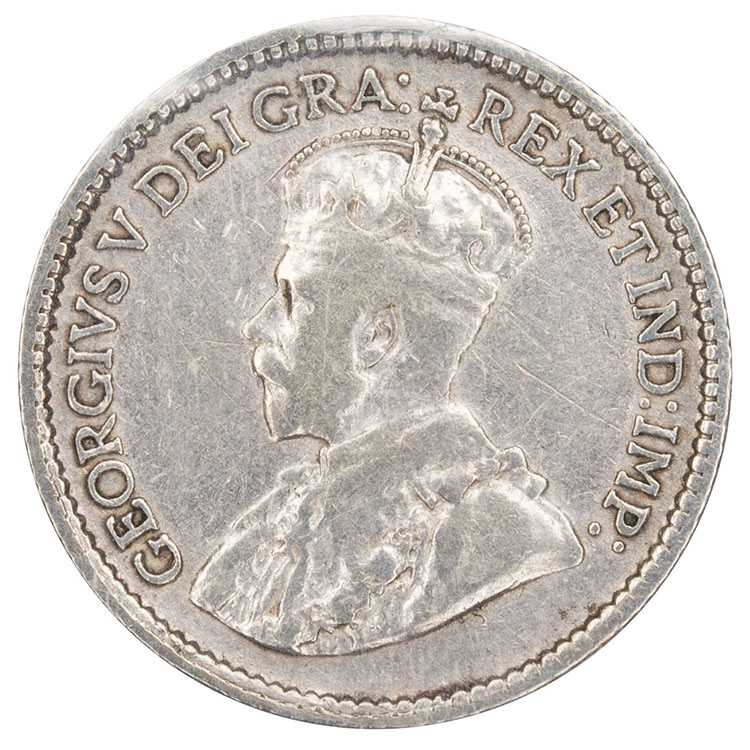 George V 5 Cents 1921, ICCS F12 by  Canada