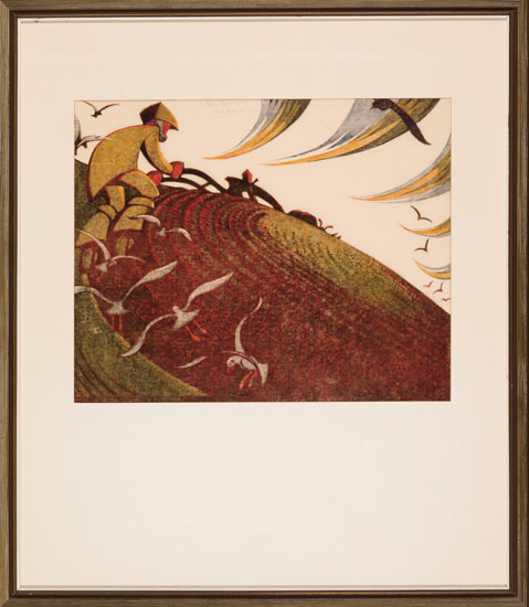 Ploughing Pasture by Sybil Andrews