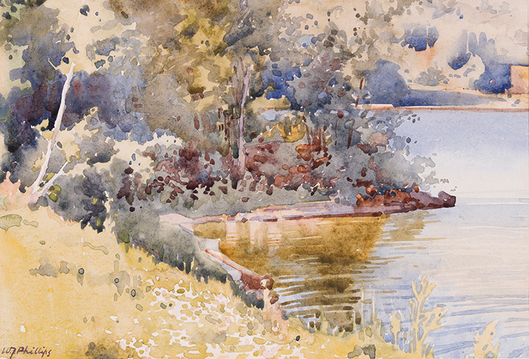 Spring Riverbank by Walter Joseph (W.J.) Phillips