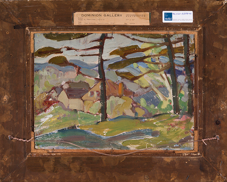 Two Friends, Laurentians / Landscape (verso) by Henrietta Mabel May