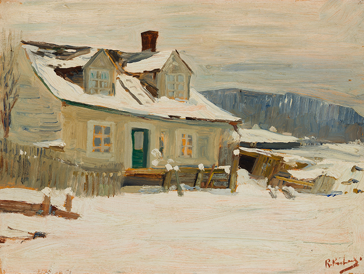 House in Winter, Baie St-Paul by René Jean Richard