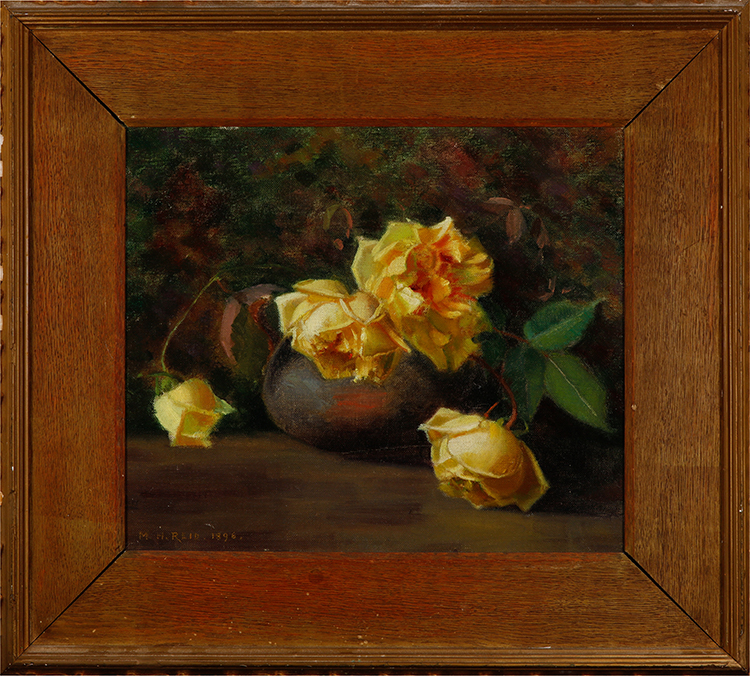 Still Life with Yellow Roses by Mary Augusta Hiester Reid