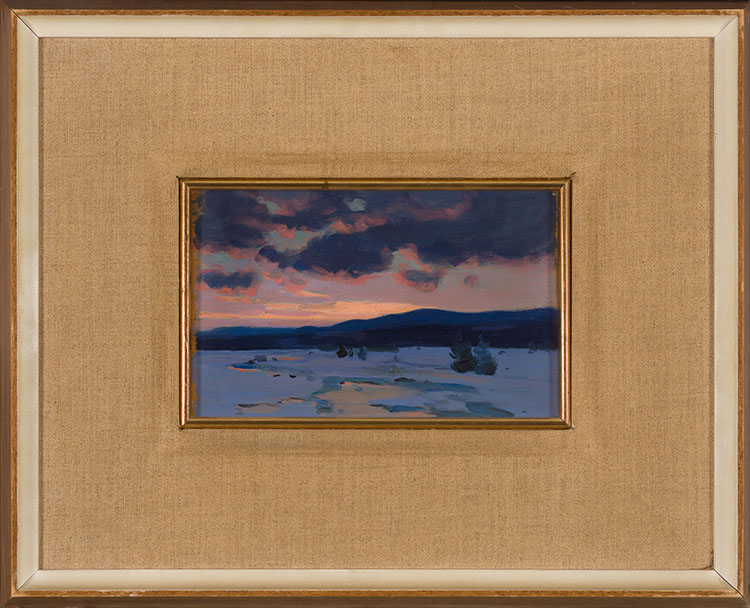 Crépuscule d’hiver (Baie St. Paul) par Clarence Alphonse Gagnon