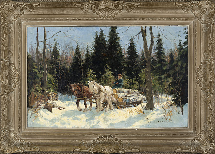 Hauling Logs in Winter par Frederick Simpson Coburn