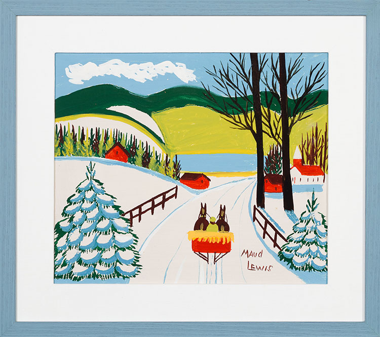 Winter Sleigh Ride par Maud Lewis