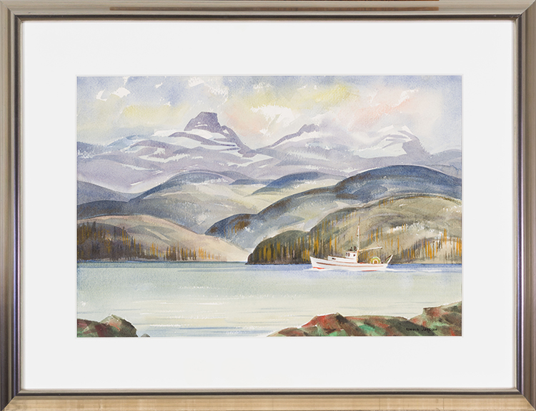 Landscape with Mountains and Boat by Ronald Threlkeld Jackson