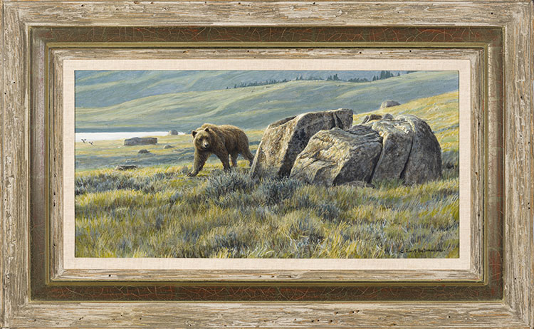 Kodiak Bear Rounding Rocks by Robert Bateman