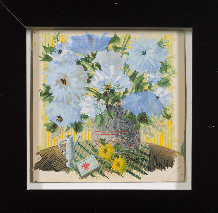 Nature morte aux fleurs bleues par Jean-Philippe Dallaire