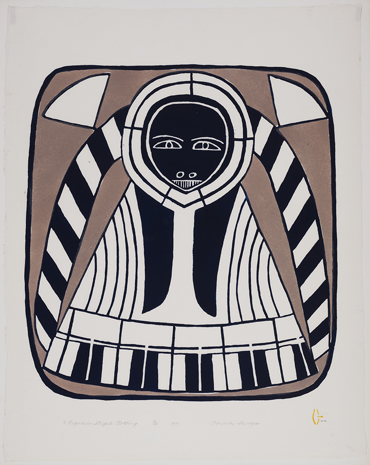 Figure in Striped Clothing par Jessie Oonark