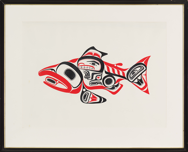Haida Dog Salmon - Skaagi by William Ronald (Bill) Reid
