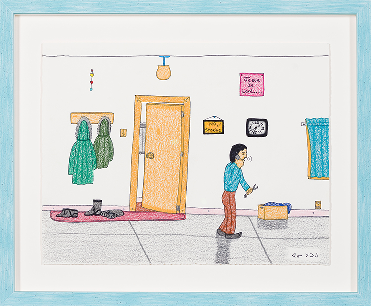 Interrupted by a Phone Call by Annie Pootoogook
