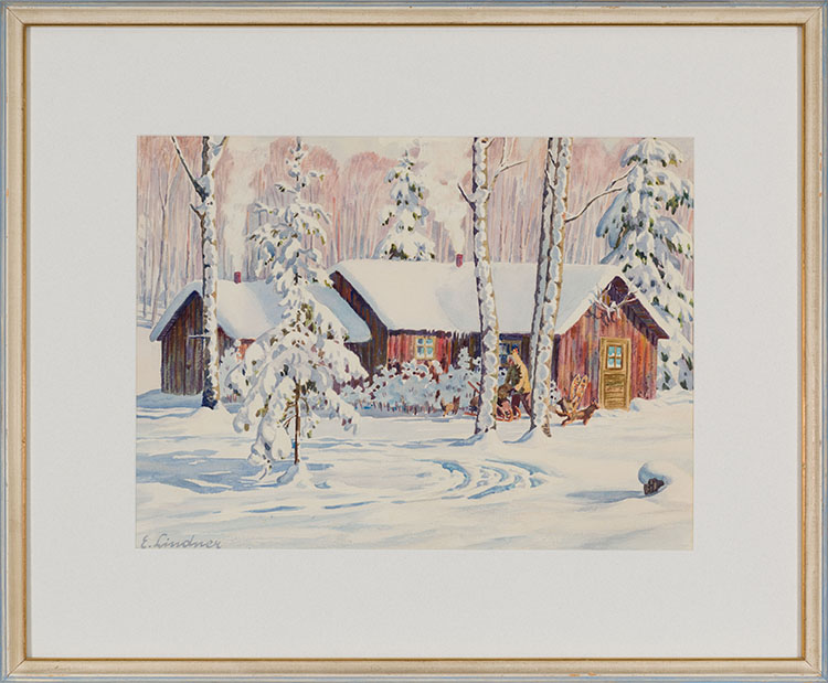 Snow Scene by Ernest Lindner