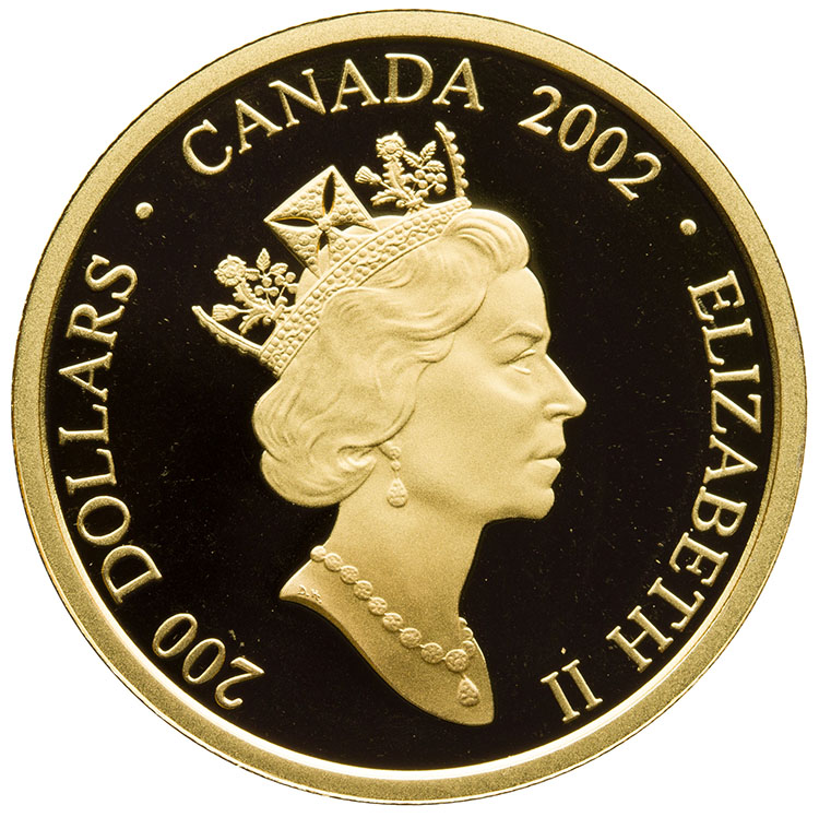 Elizabeth II Gold Proof 200 Dollars 2002, “The Jack Pine – Tom Thomson” by  Canada