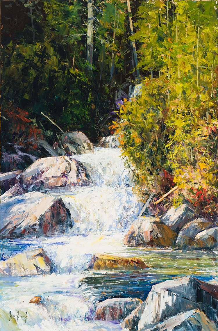 Autumn Waterfall par Ron Hedrick