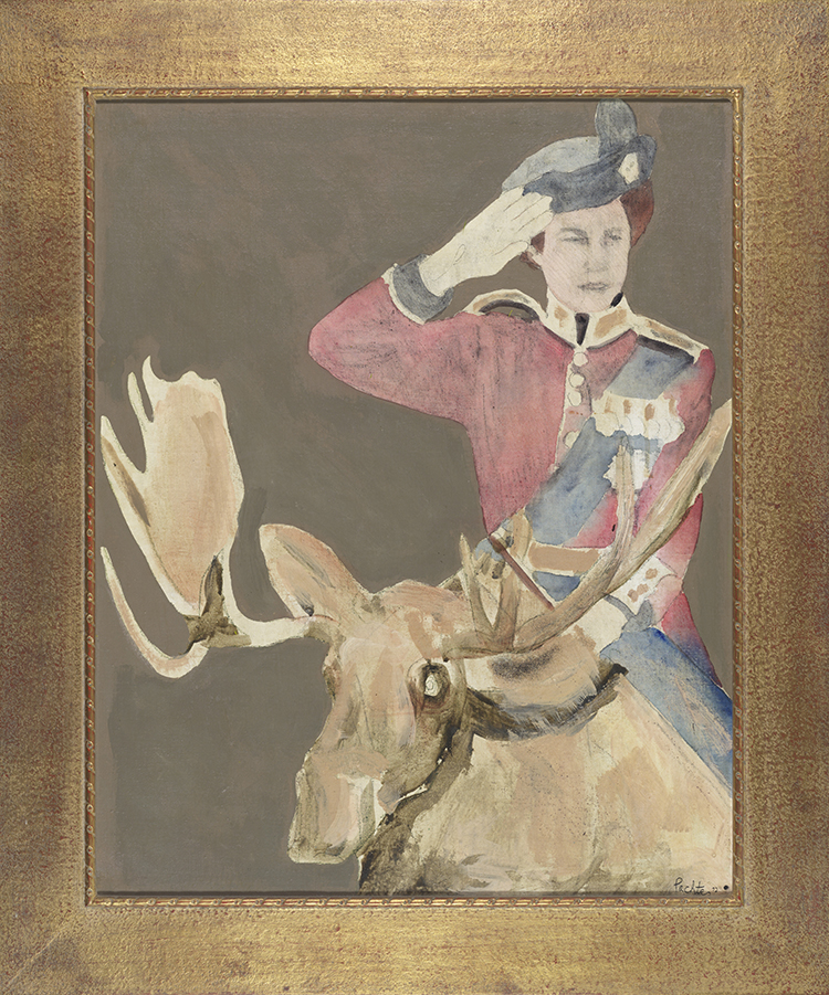 Noblesse Oblige (Queen on Moose) par Charles Pachter