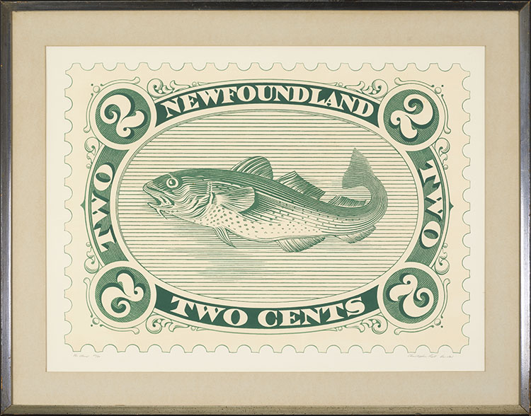 The Stamp (2¢ Cod Fish) by Christopher Pratt