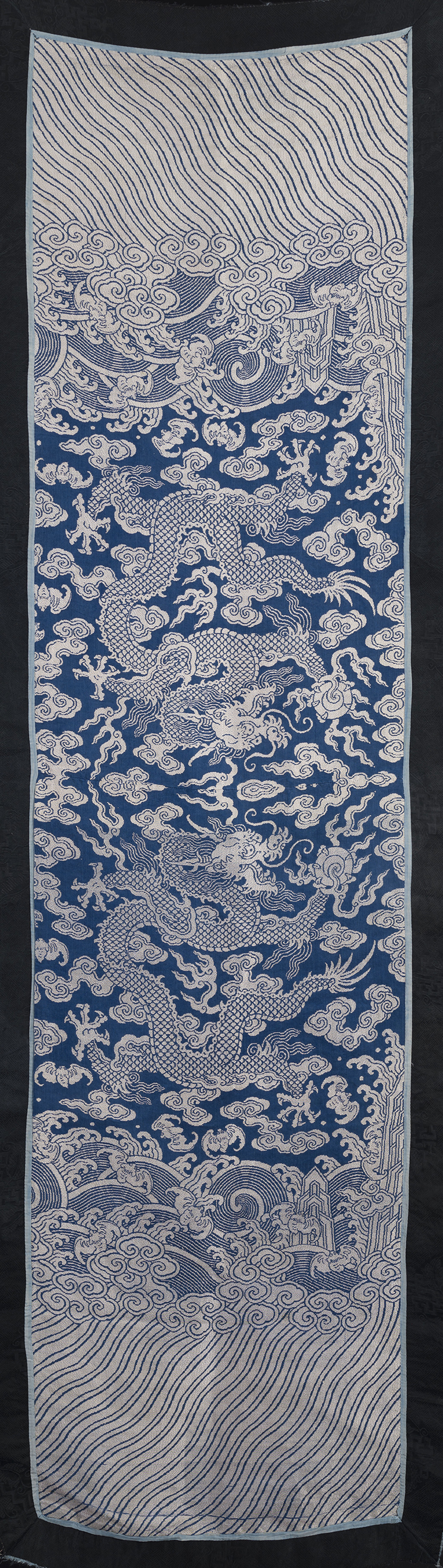 Two Chinese Silk Dragon Textiles, 19th Century by  Chinese Art