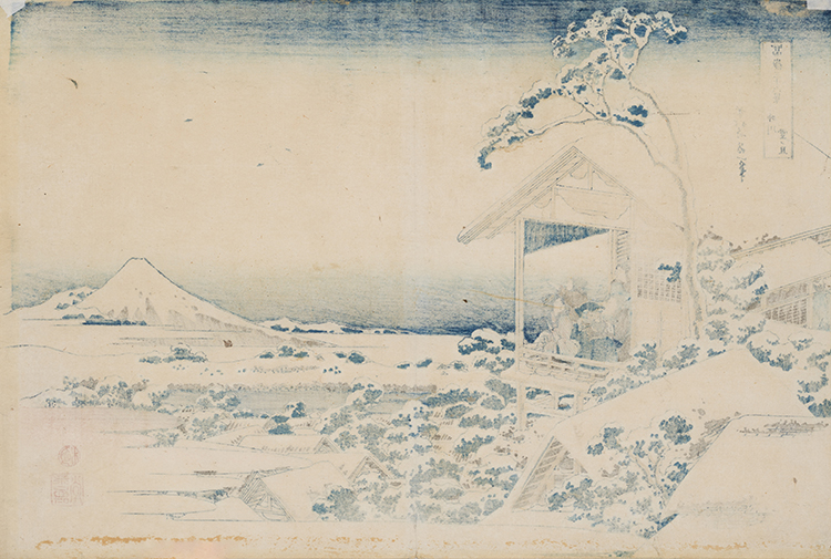 Snowy Morning at Koishikawa par Katsushika Hokusai