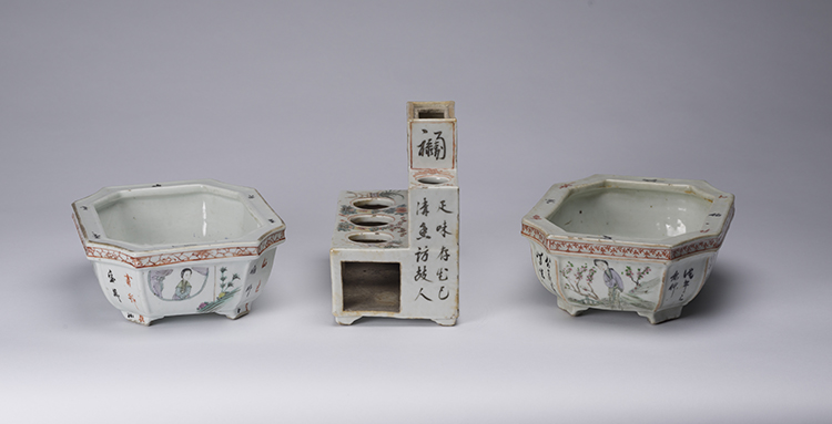 Three Chinese Qianjiang Enameled Vessels, Early 20th Century by  Chinese Art