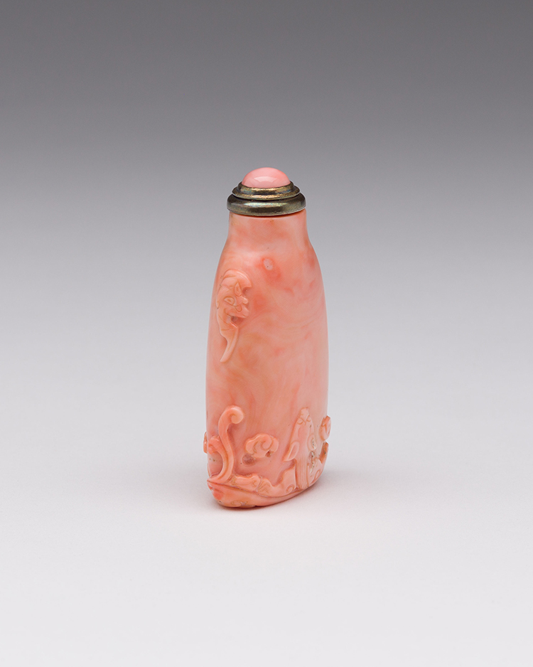 A Chinese Coral Carved "Dragon" Snuff Bottle, 19th Century by  Chinese Art