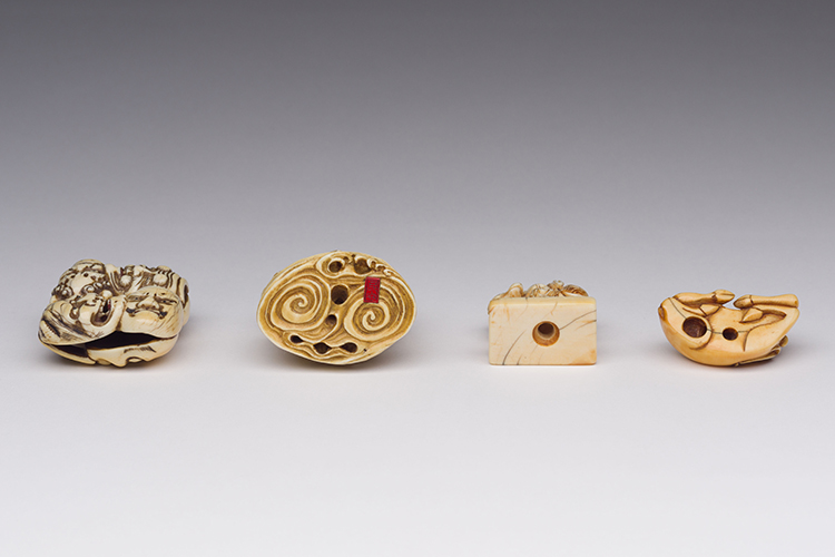 Four Japanese Ivory Netsuke, 19th to 20th Century by  Japanese Art