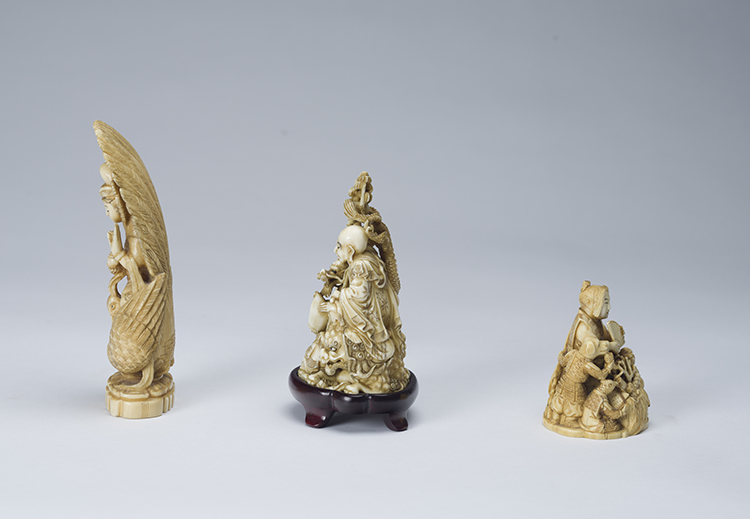 Three Japanese Ivory Okimono, Meiji Period (1868-1913) by  Japanese Art