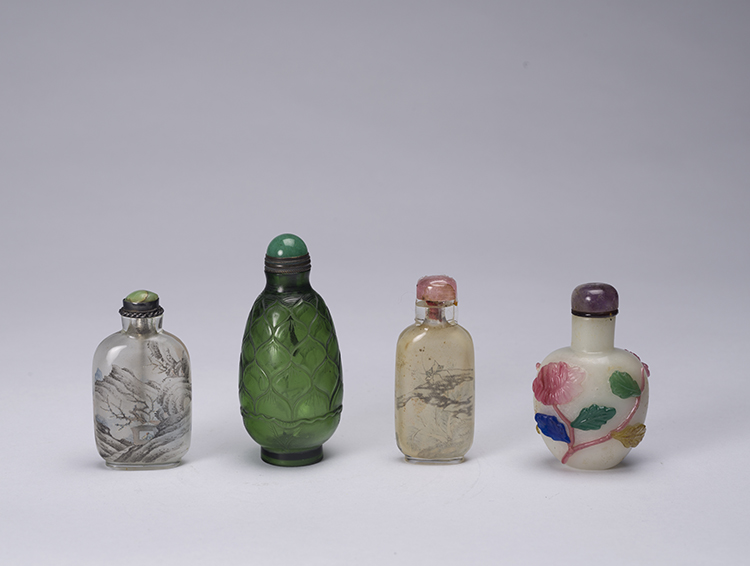  Group of Four Chinese Glass Snuff Bottles, 19th Century by  Chinese Art