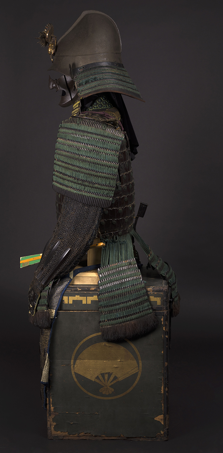 A Japanese Black Lacquer and Green Lace Samurai Armor, Edo Period 17th to 18th Century by  Japanese Art