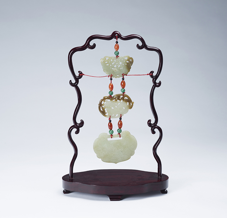A Chinese Three-Piece Jade Pendant, Mid 20th Century by  Chinese Art
