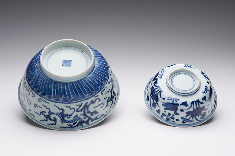 A Large Chinese Blue and White 'Dragon' Bowl, Kangxi Period (1664 - 1722) by  Chinese Art