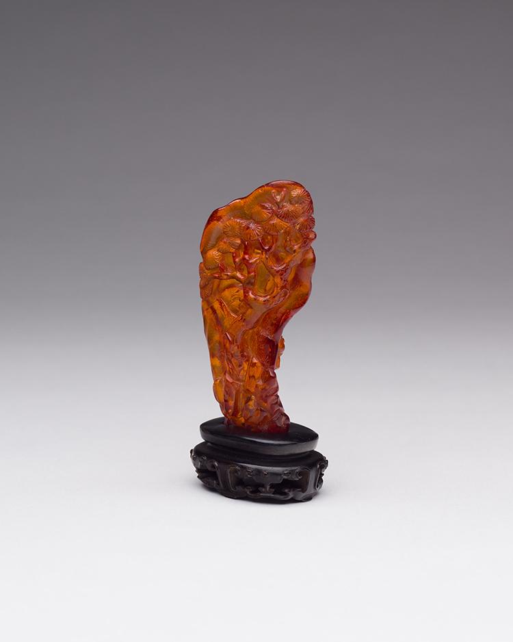 A Chinese Amber Carved Immortal, 19th Century by  Chinese Art