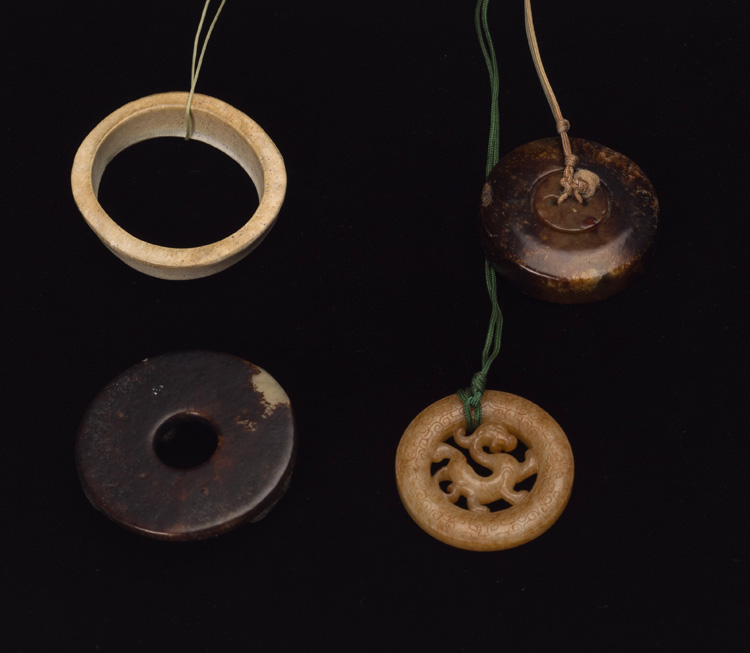 Four Chinese Archaistic Jade Pendants, Republican Period by  Chinese Art