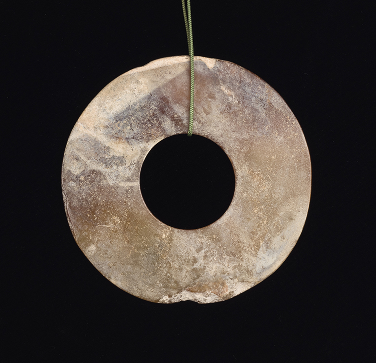 A Large Chinese Mottled Jade Disc, Bi, Shang Dynasty by  Chinese Art