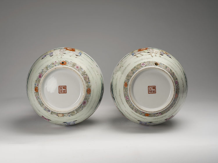 A Pair of Chinese Famille Rose 'Boys' Vases, Republican Period, Circa 1920 by  Chinese Art