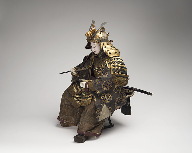 A Large Japanese Musha Ningyo, Warrior Doll, Edo Period, 19th Century by  Japanese Art