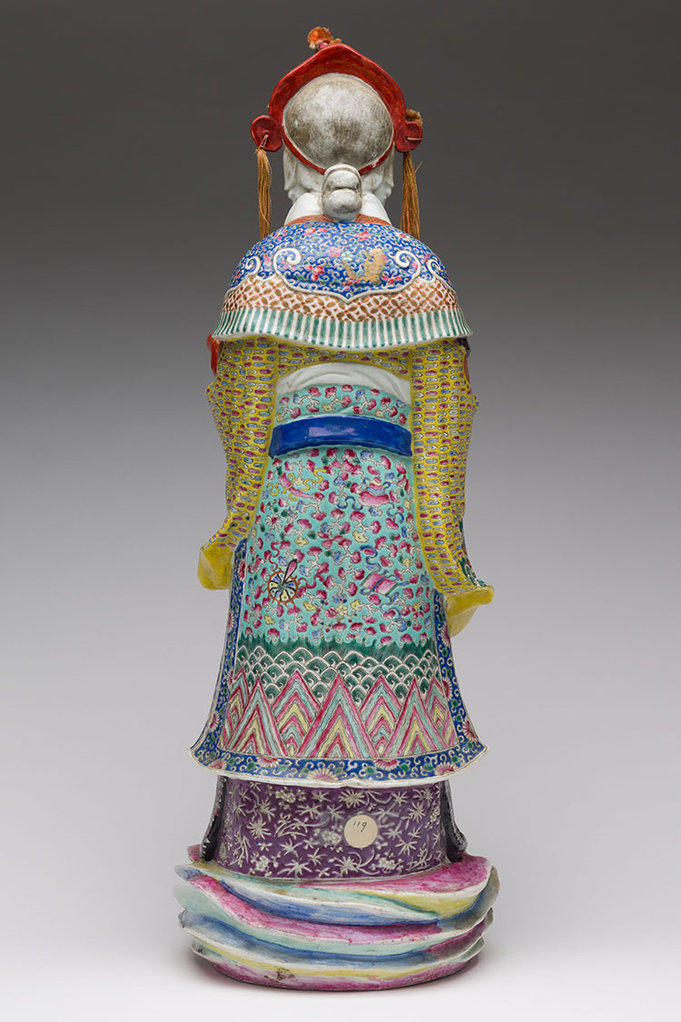 A Large and Unusual Chinese Famille Rose Figure of a Female Sage, 19th Century by  Chinese Art