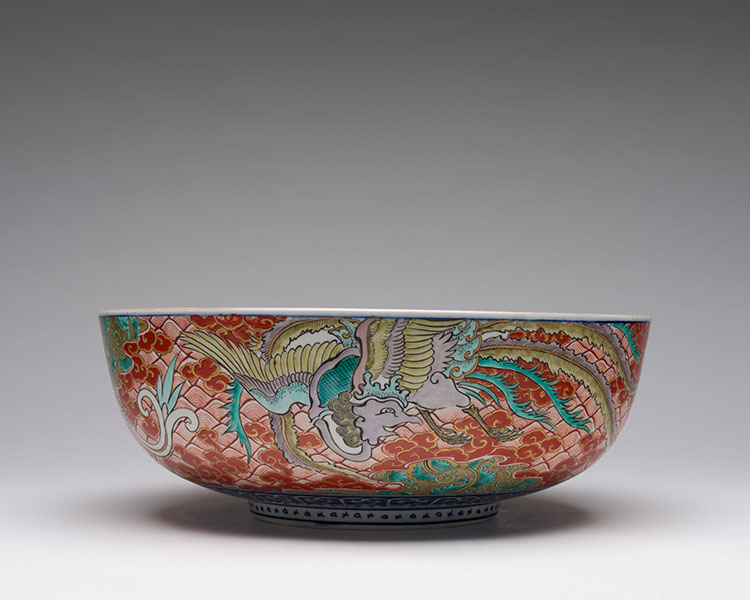 A Large Japanese Imari ‘Dragon and Phoenix’ Bowl, Meiji Period, Late 19th Century by  Japanese Art