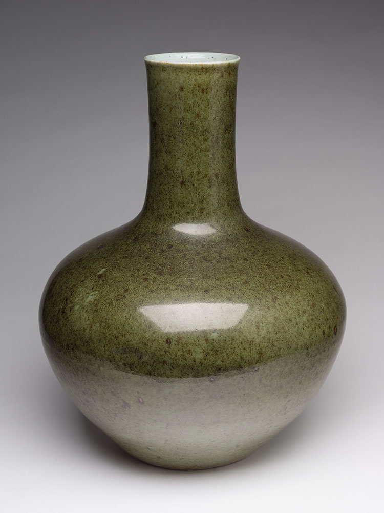 An Unusual and Large Chinese Green Glazed Vase, Tianqiuping, Qianlong Mark, 19th Century by  Chinese Art