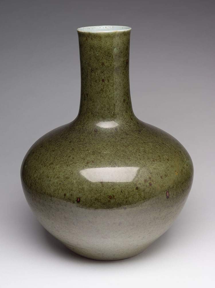 An Unusual and Large Chinese Green Glazed Vase, Tianqiuping, Qianlong Mark, 19th Century by  Chinese Art