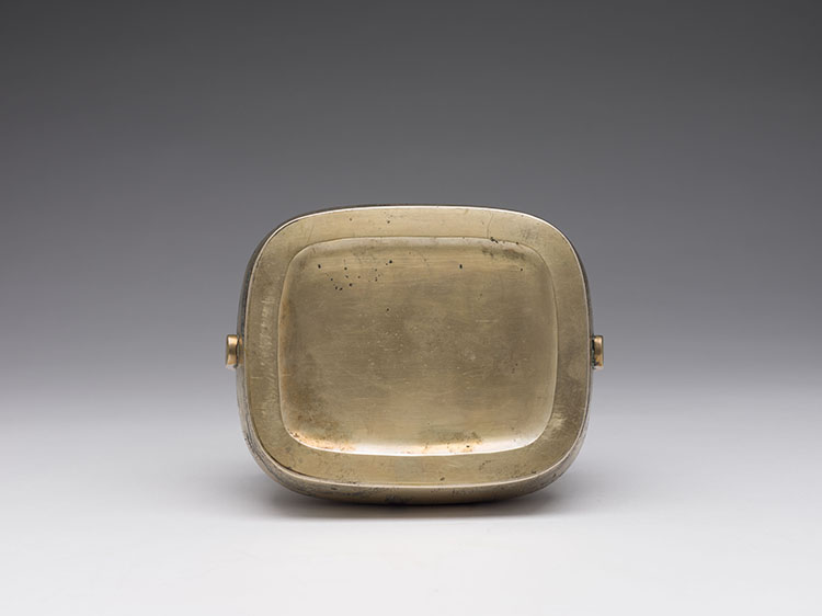 A Chinese Brass Incised Landscape Hand Warmer, 19th Century by  Chinese Art