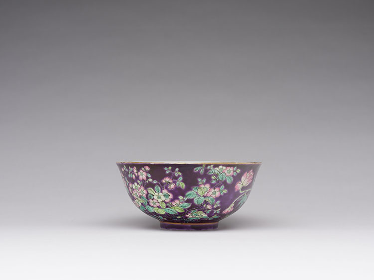 A Chinese Famille Rose Purple Ground ‘Dayazhai’ Bowl, Republican Period by  Chinese Art