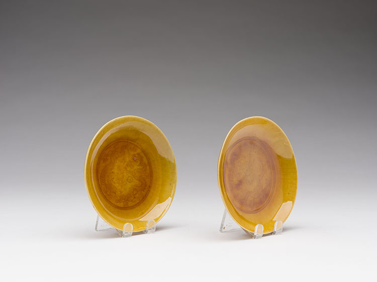 A Pair of Chinese Yellow Glazed ‘Dragon’ Dishes, Guangxu Period (1875-1908) by  Chinese Art