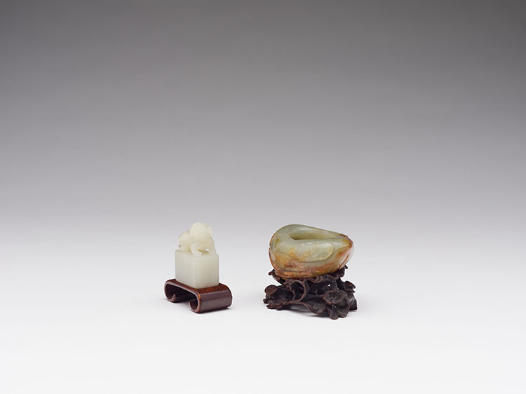 	Chinese Jade Seal and Water Cup, 19th Century by  Chinese Art