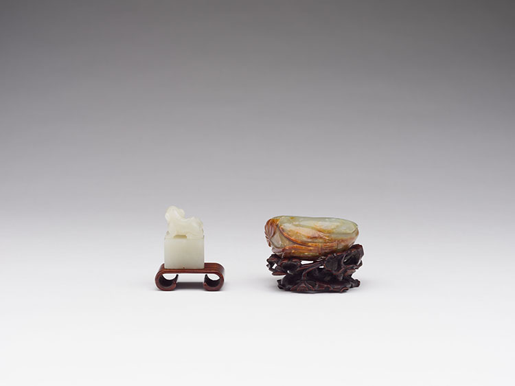 	Chinese Jade Seal and Water Cup, 19th Century by  Chinese Art