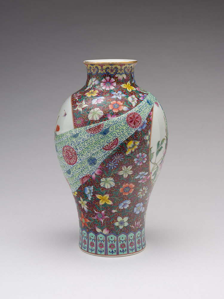 A Chinese Famille Rose Floral ‘Baofu’ Vase, Qianlong Mark, Republican Period by  Chinese Art