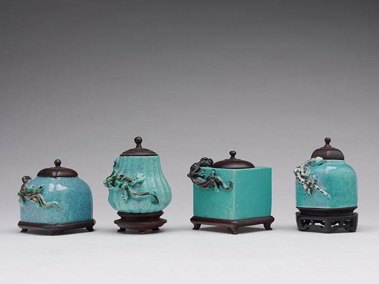 Four Chinese Robin's Egg-glazed Scholar's Vessels, Early 20th Century by  Chinese Art