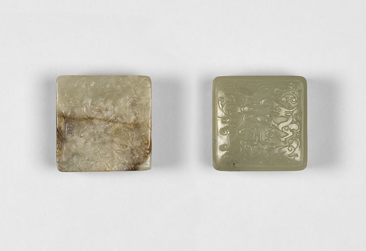 Two Chinese White Jade Boxes and Covers, 18th/19th Century by  Chinese Art